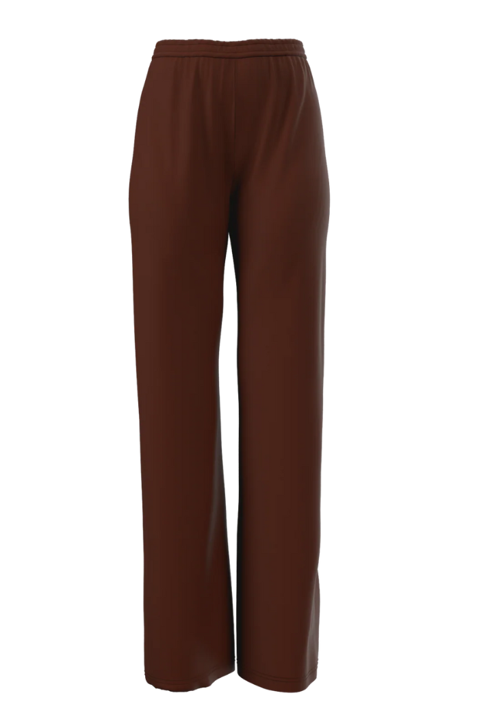 Andrea Iyamah Ovu Knit Pants Coffee | Emerging Designer Loungewear