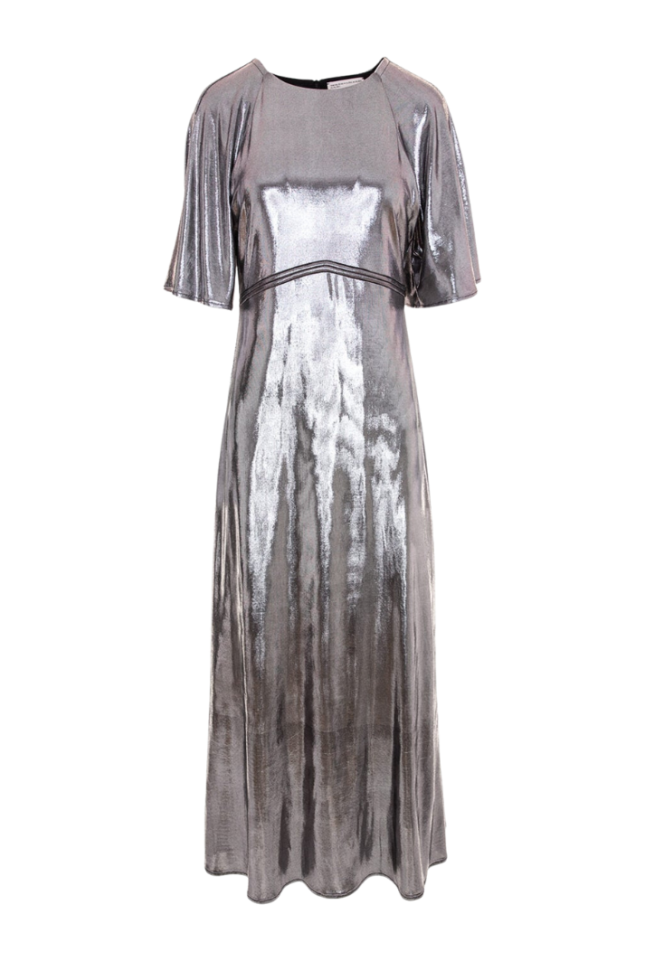 knee length dresses for ladies Halter Sequin Embellished Midi Dress Silver / Large main image 1