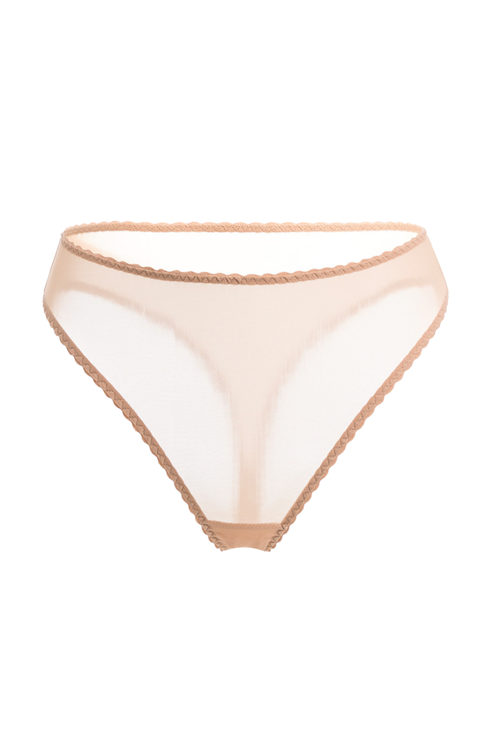 Iconic High Rise Thong in Nude, Aurore