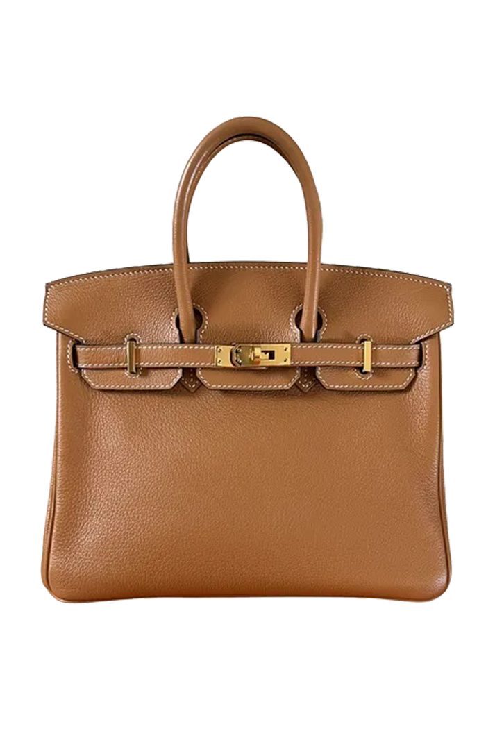 Birkin 25 leather handbag Hermès Brown in Leather - 31056957