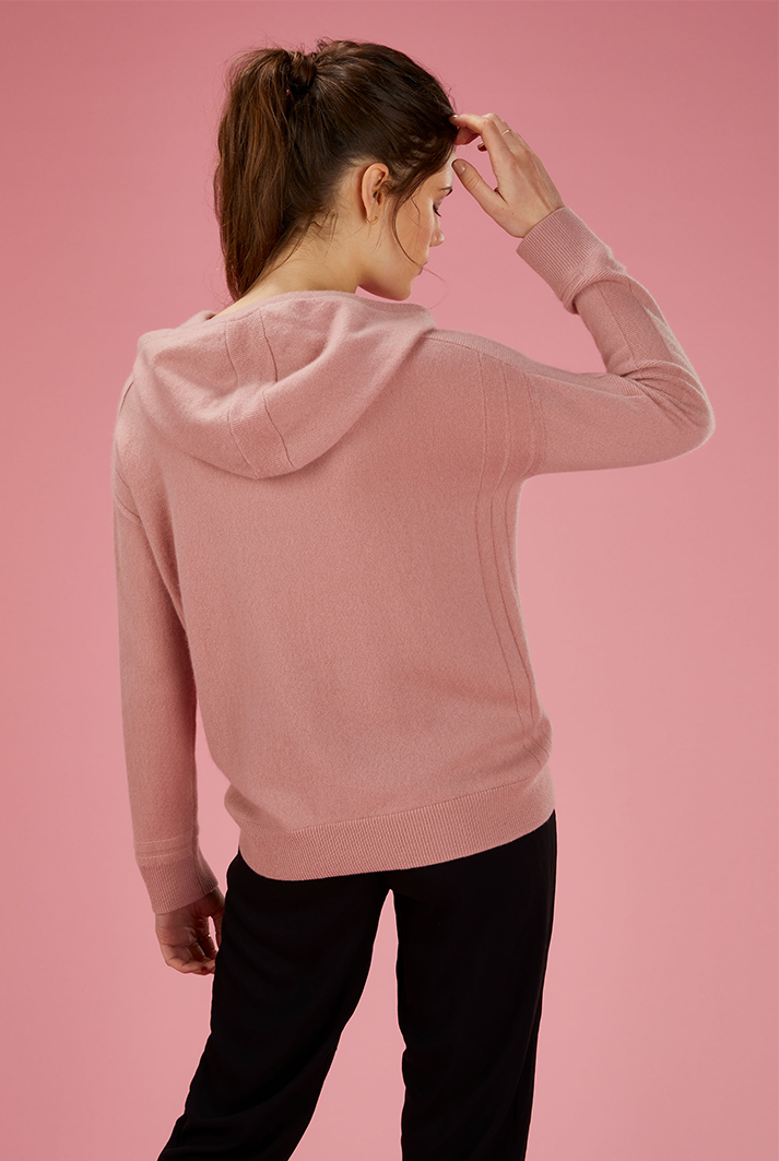 Pink clearance cashmere hoodie