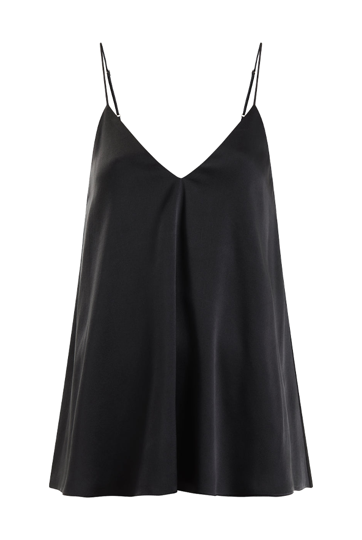 Organic Peace Silk Camisole Top | Black