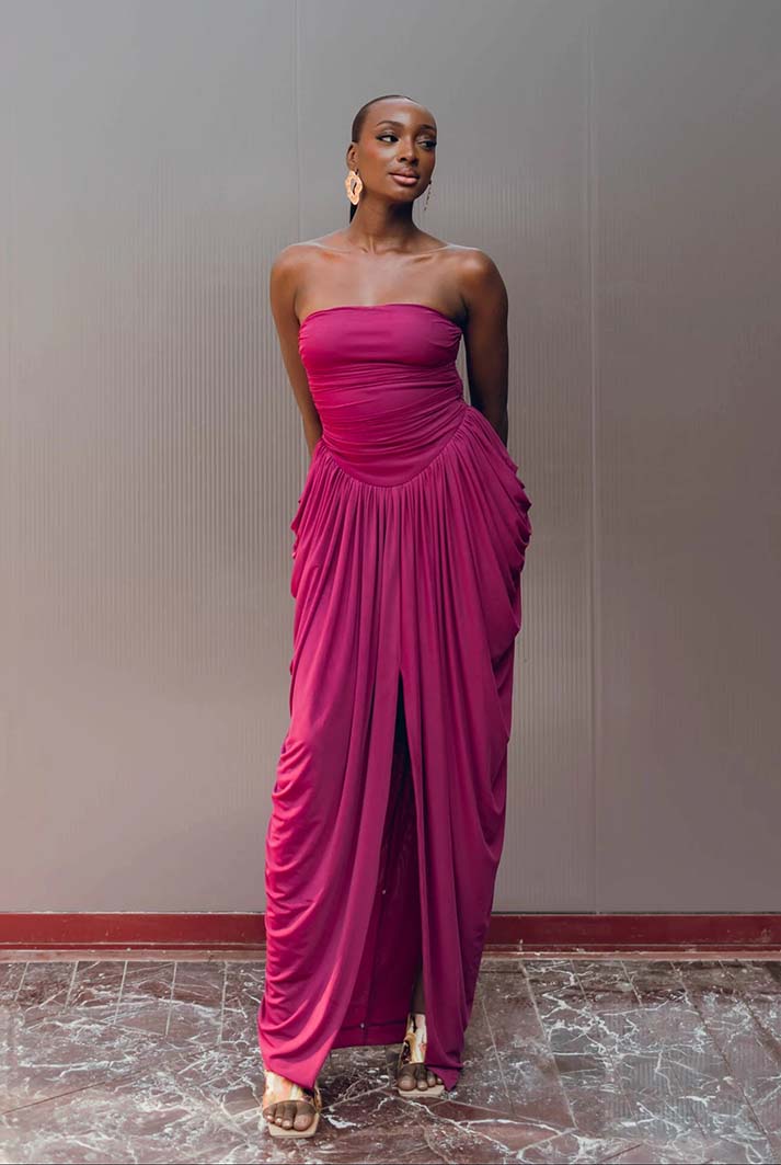 dress with mesh cape Katu Mesh Maxi Dress S