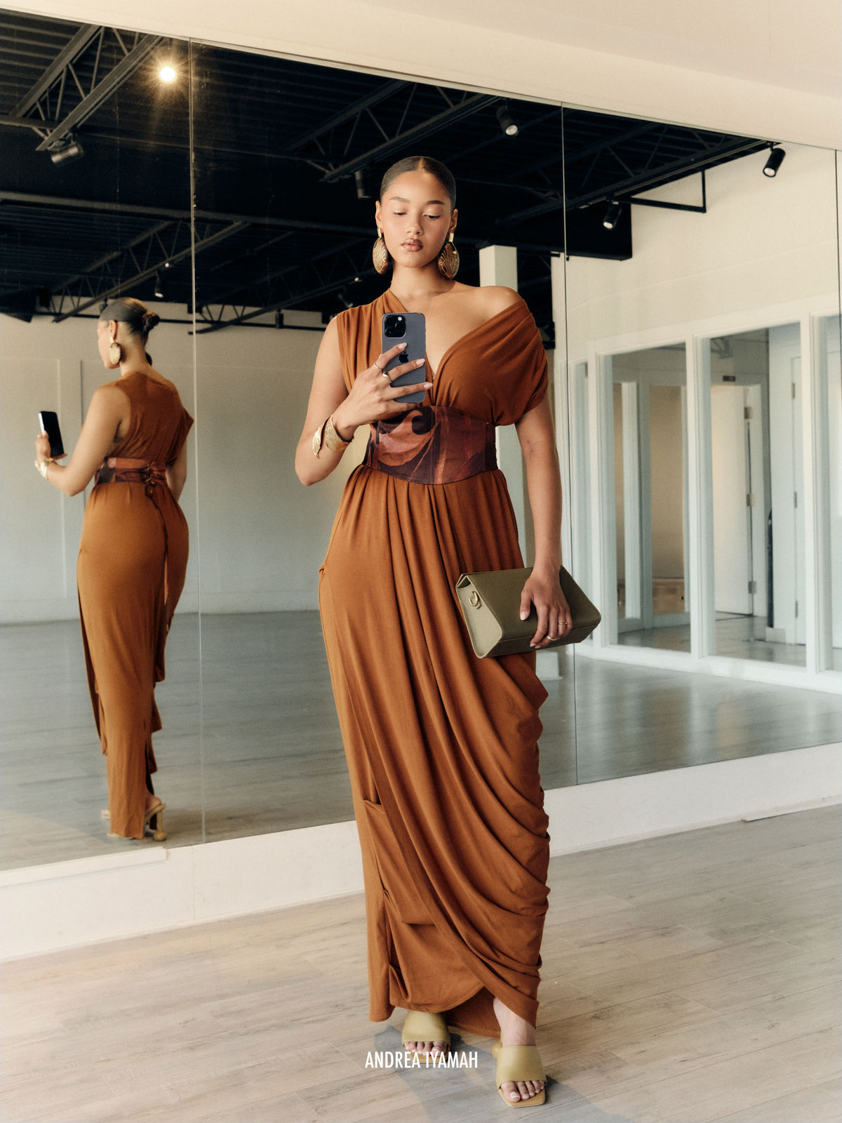 Andrea Iyamah Adi Knit Kaftan - Camel Andrea Iyamah Adi Knit Kaftan - Camel