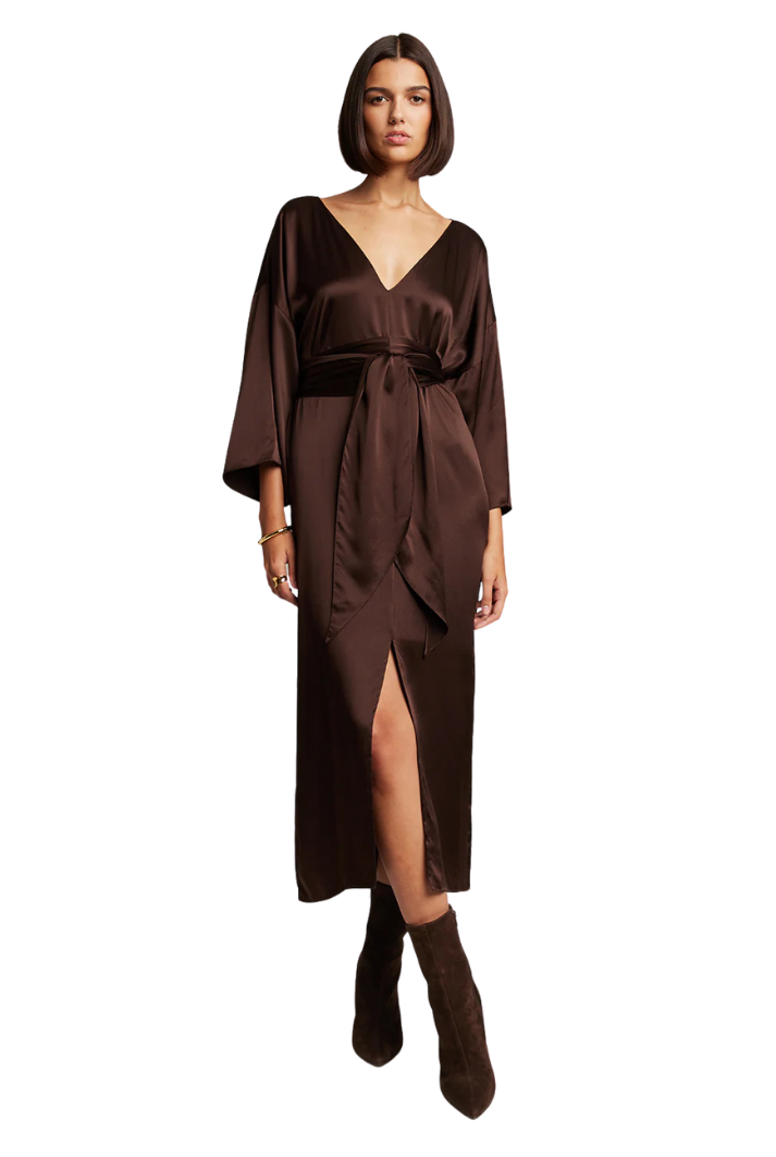 Butterfly Linen Wrap Dress | Voz Dresses