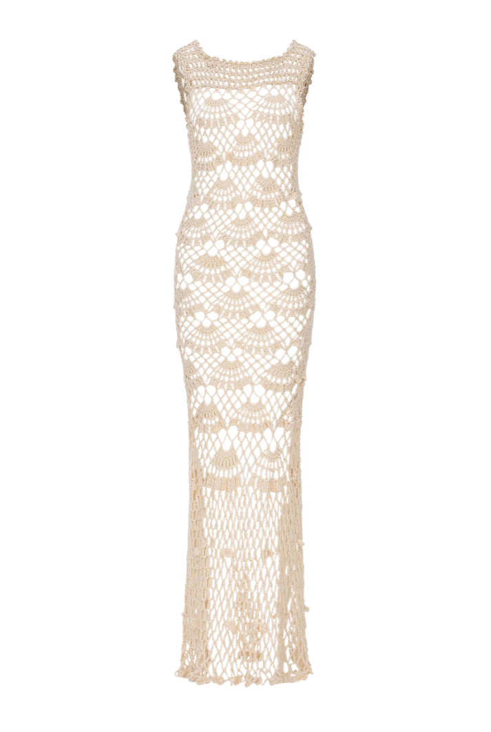 Pearl Maxi Crochet Dress