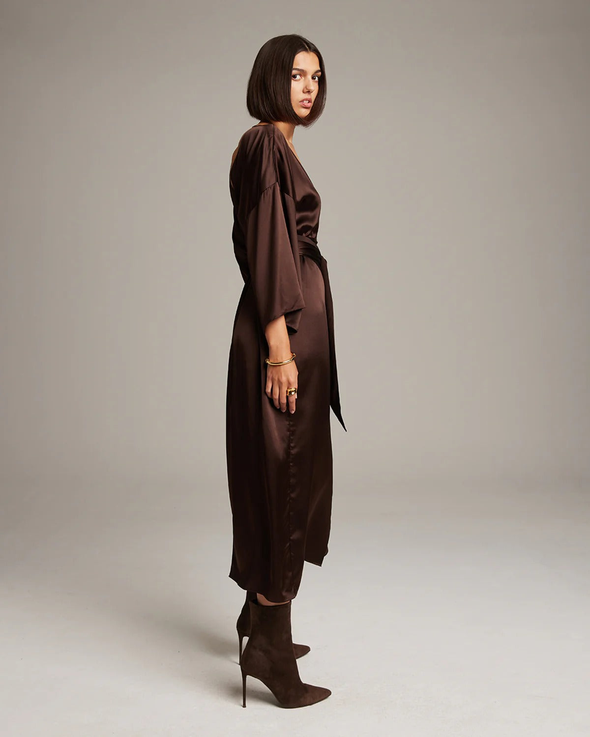 Silk Tunic Dress Chocolate / Medium Silk Tunic Dress Chocolate / Medium
