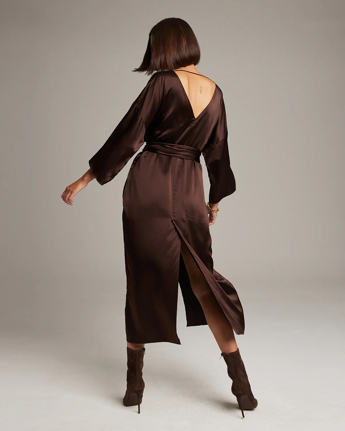 Silk Tunic Dress Chocolate / Medium Silk Tunic Dress Chocolate / Medium