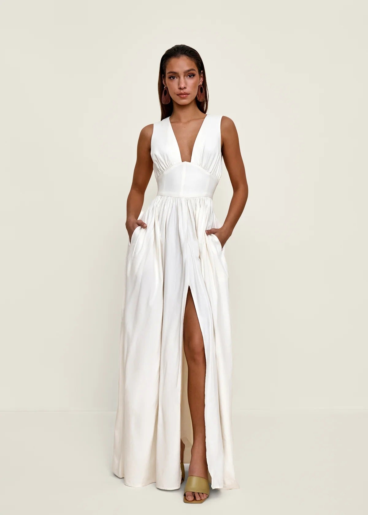 andrea iyamah maxi dress Andrea Iyamah Rexi Cotton-Blend Maxi Dress