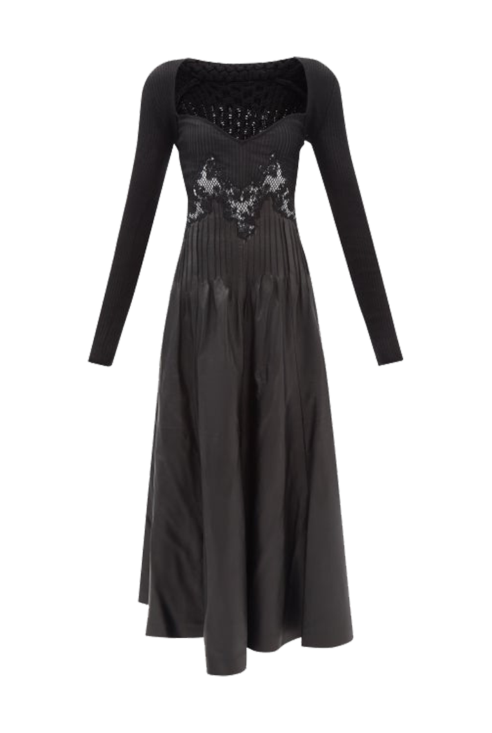 chinese dress ladies Hilde Lace and Leather Dress