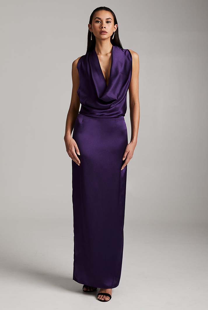 Convertible Halter-Neck Silk Dress Convertible Halter-Neck Silk Dress